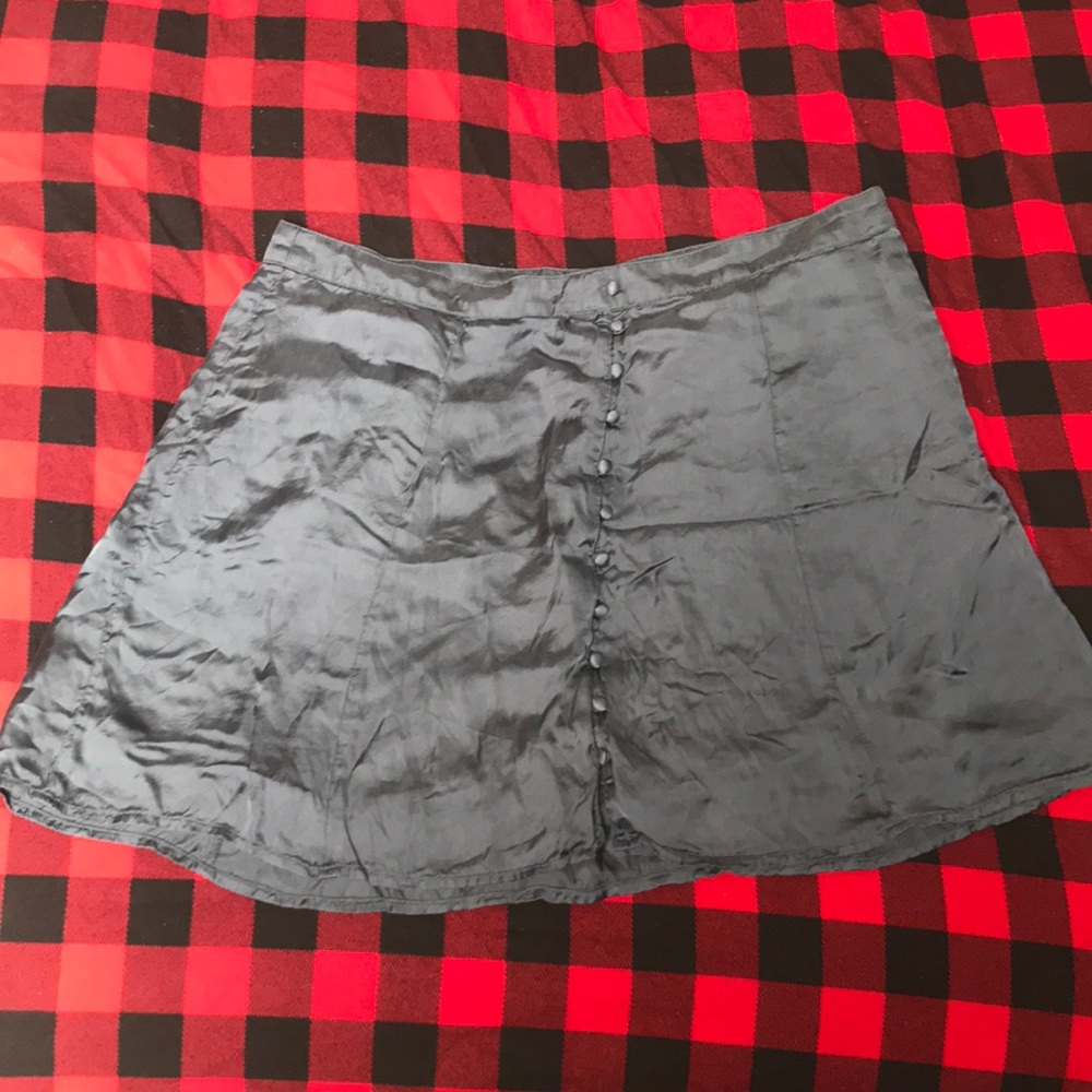 Satin navy blue skirt